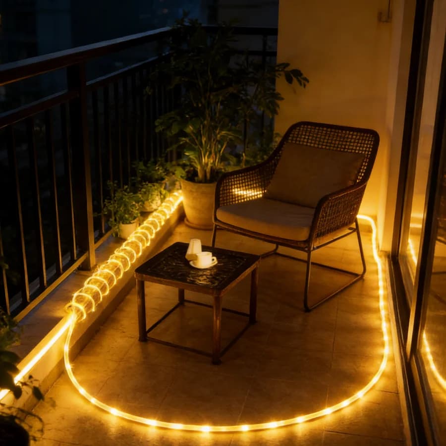 1PC Luci a corda solari a LED, luci a tubo impermeabili bianco caldo, luci decorative da esterno per giardino, patio, decorazioni natalizie