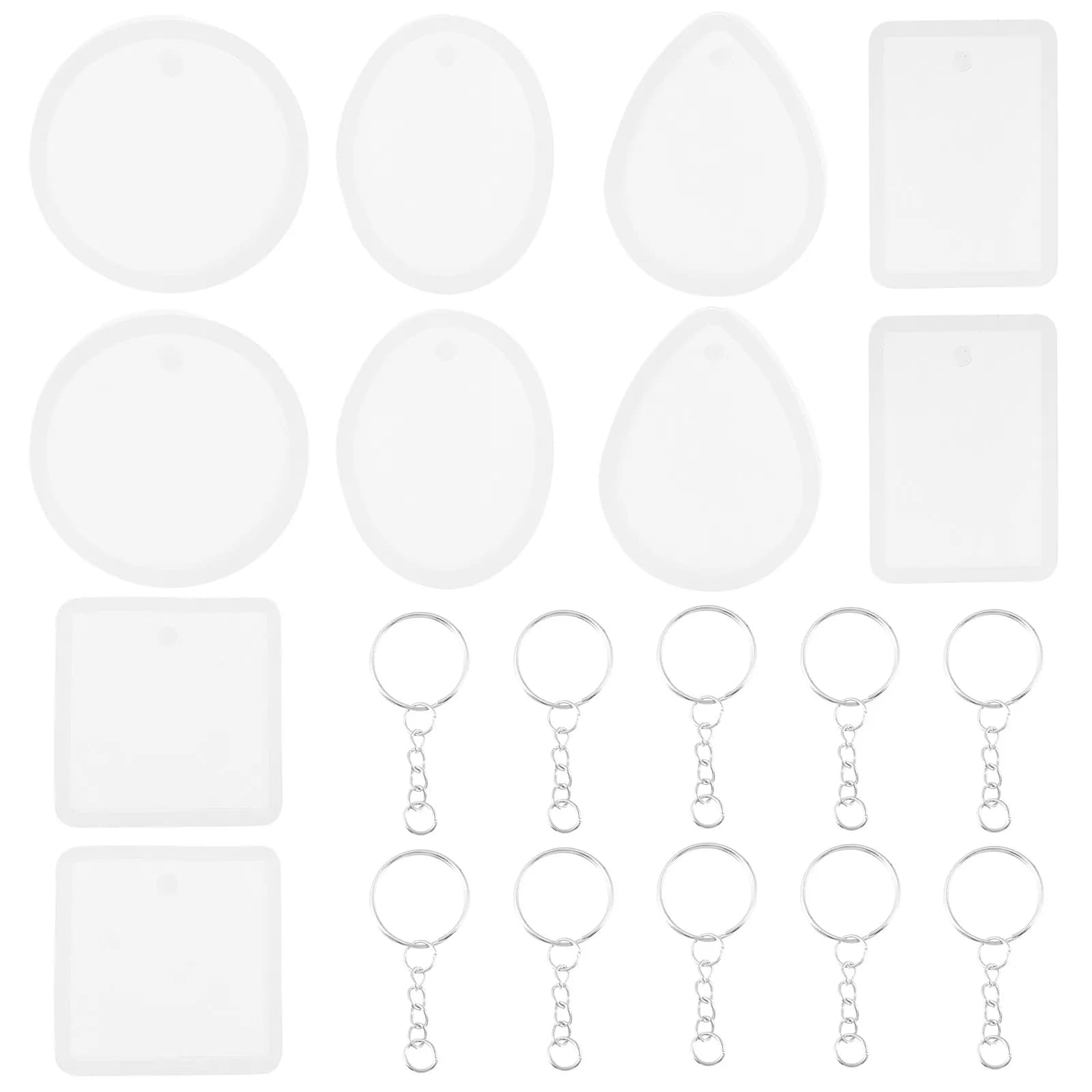 Set di 10 Stampi in Silicone per Ciondoli e Portachiavi Fai-da-Te, per Creazione di Gioielli e Accessori Artigianali