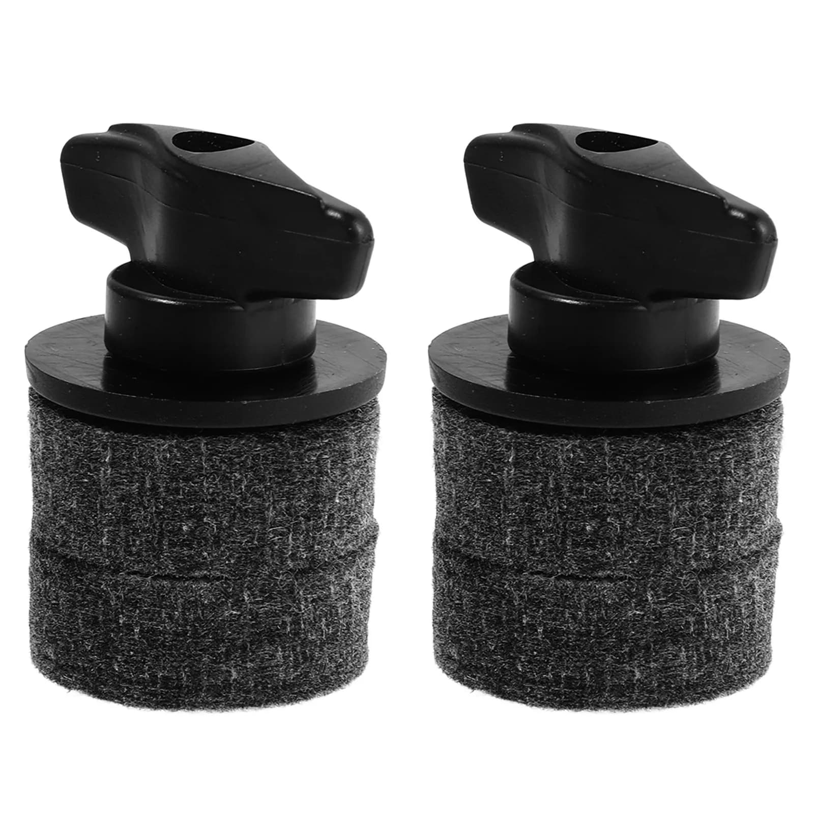 Set di 2 staffe in plastica per piatti da batteria, con feltro, dado a farfalla, vite di fissaggio, guarnizione e set completo di accessori per supporto piatti