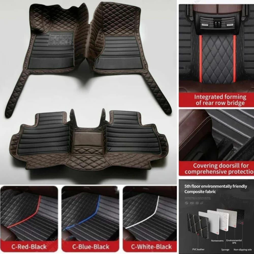 Custom Waterproof 3D PU Leather Car Car Mats for Audi A4 B6 2000-2004 Years Car Car Mats Feet Covers Coche