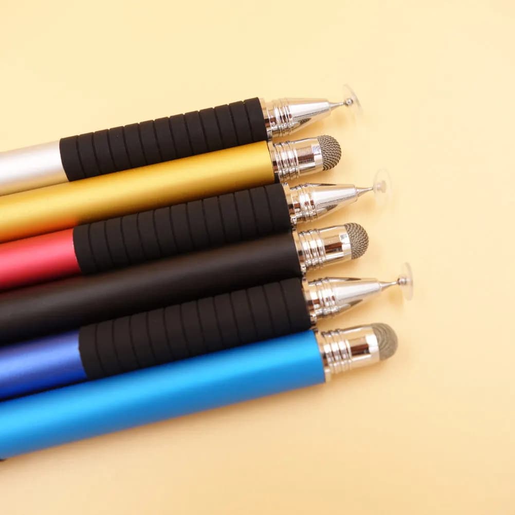 Penna Stilo Capacitiva Universale 2 in 1 con Punta in Fibra per Tablet e Cellulari, Ideale per Disegno e Appunti