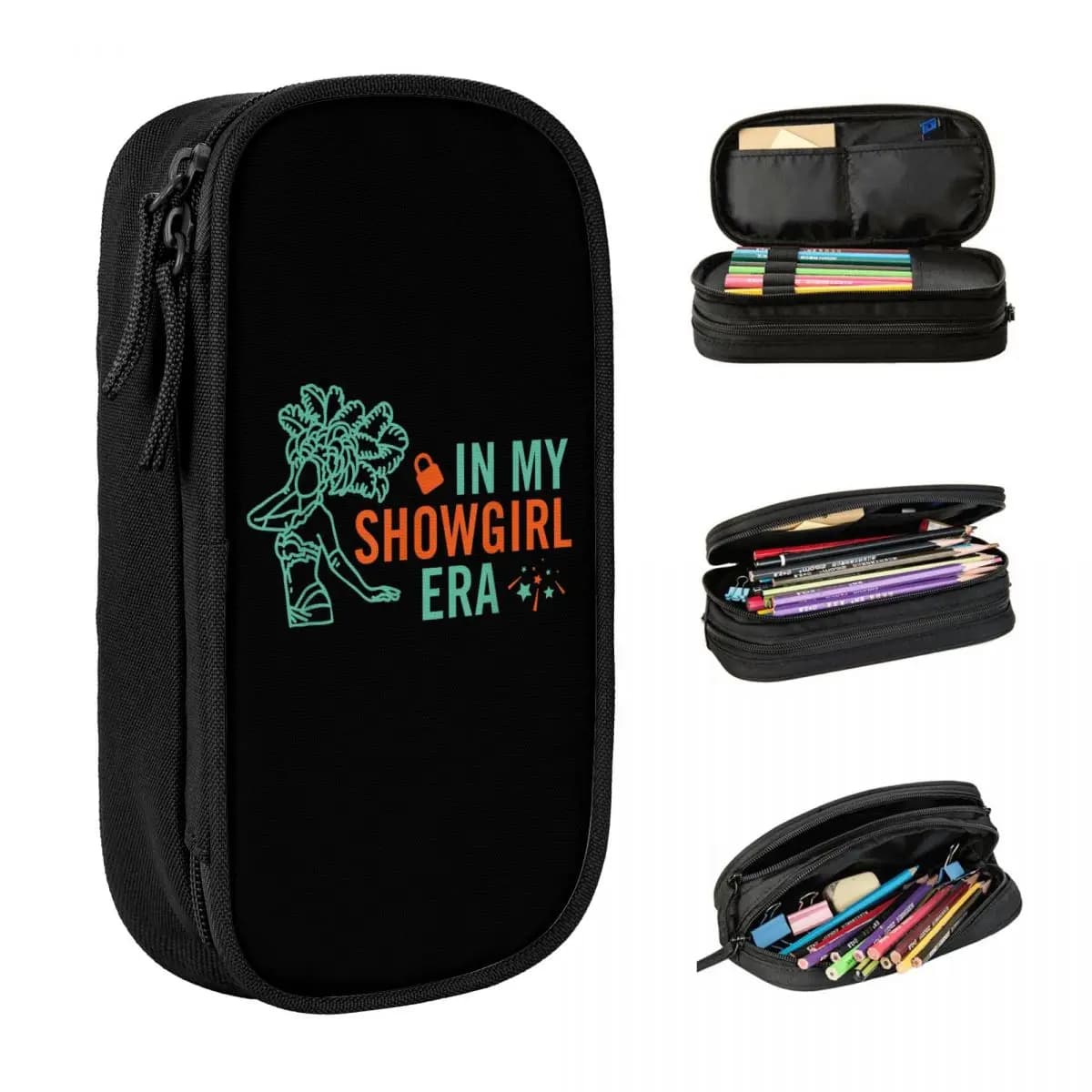 In My Showgirl Era Astuccio per matite Astuccio per matite a doppio strato Studenti Adorabili astucci per scuola universitaria Cancelleria