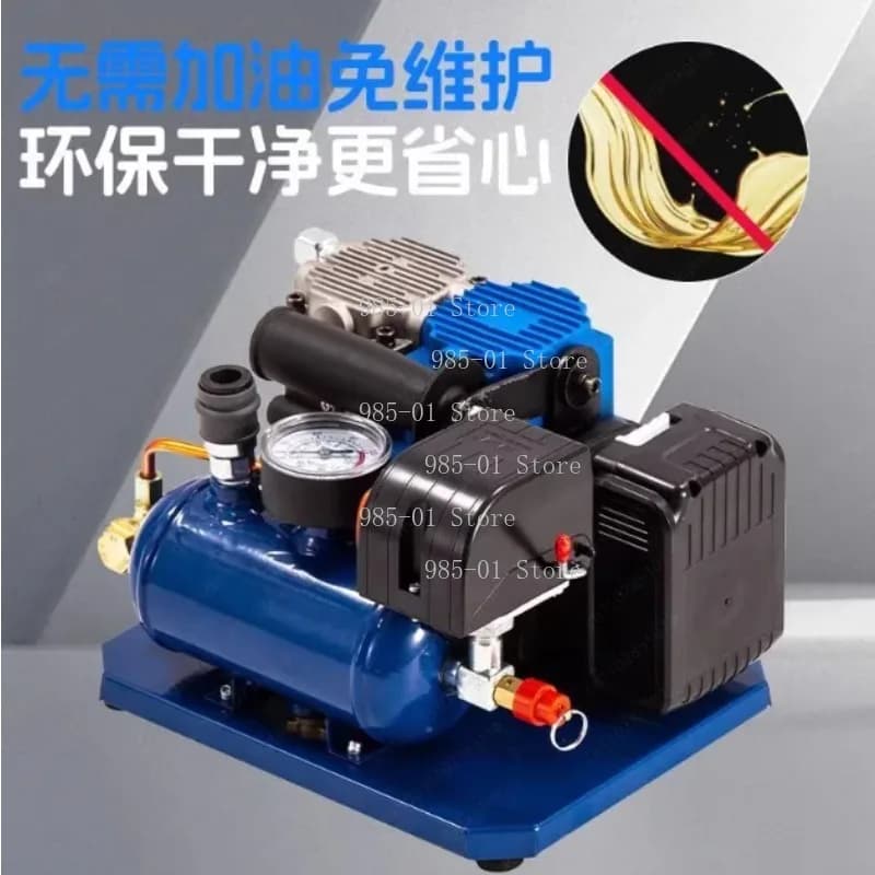 Compressore d'aria portatile piccolo, senza spazzole e senza olio, pompa per pneumatici a batteria al litio con ricarica per auto per uso domestico