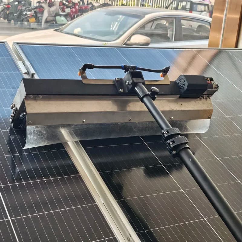 Spazzole a rullo per pulizia elettriche per pannelli solari ad alta efficienza con asta telescopica