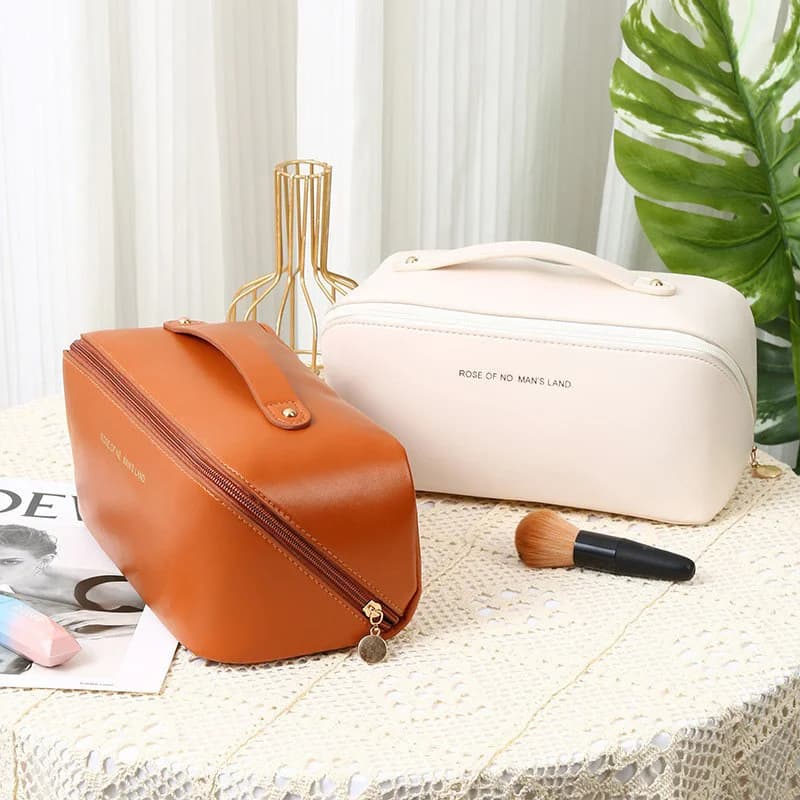 1PC Cosmetic Bag, Large Capacity, Waterproof, Portable, With Large Opening, Travel, For Woman