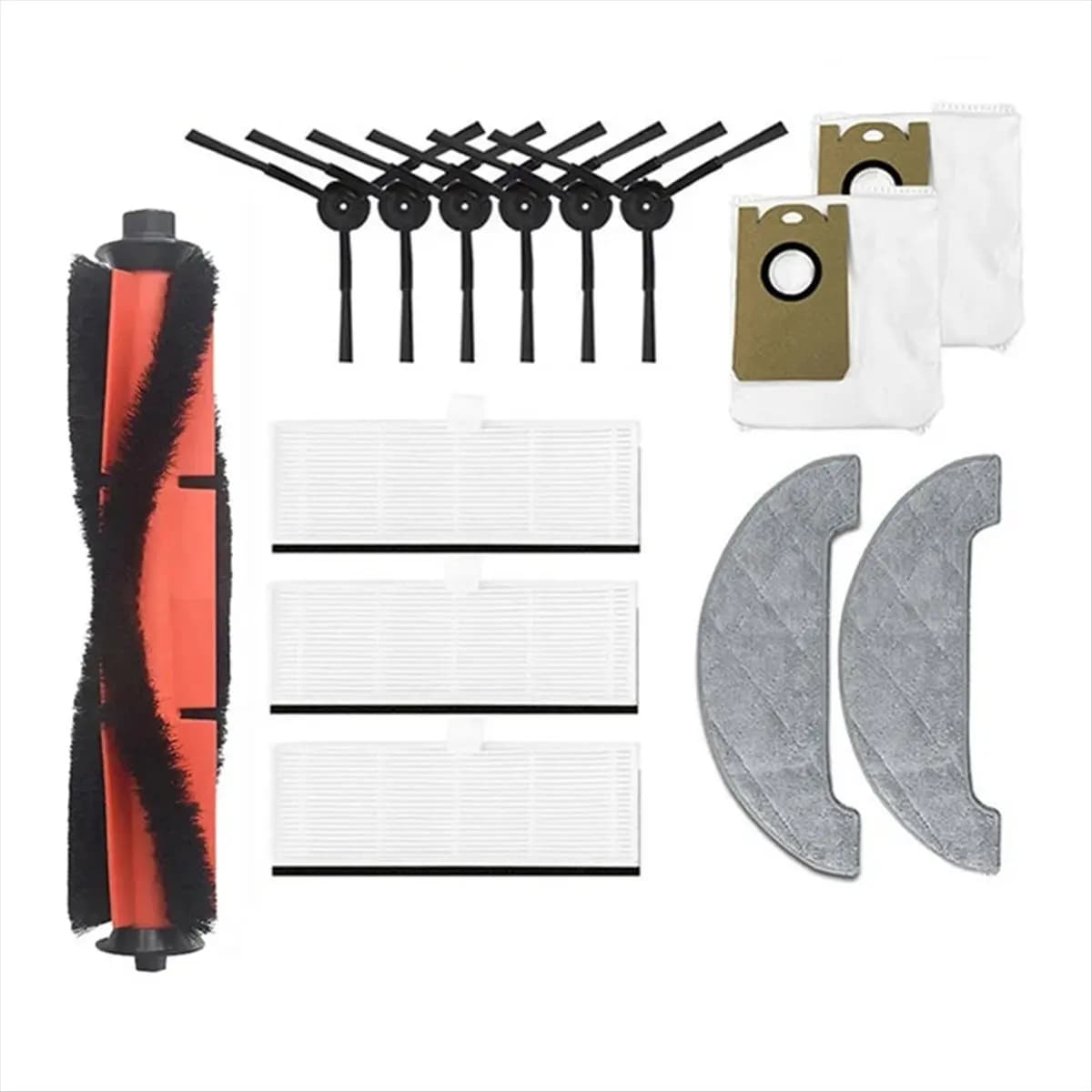 14PCS for L11 L11 Pro Q6 Pro Robot Dust Bag Main Side Brush HEPA Filter Mop Cloth Vacuum Cleaner Parts