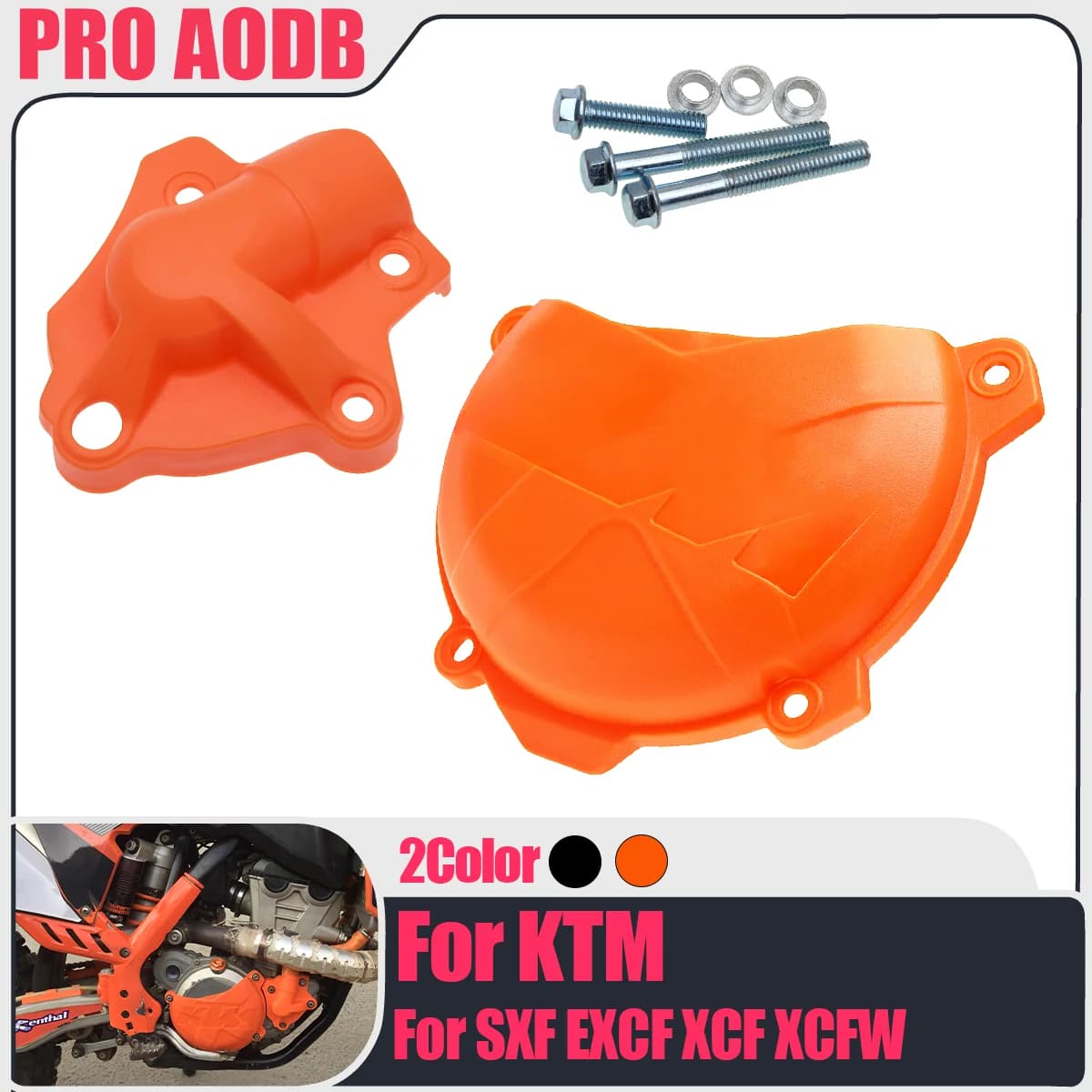 2012-2016 Per KTM 250 350 SXF EXCF SIX DAYS XCF XCFW SXF Motocross Dirt Bike Protezione Frizione Motore Resistente Coperchio Pompa Acqua 2011