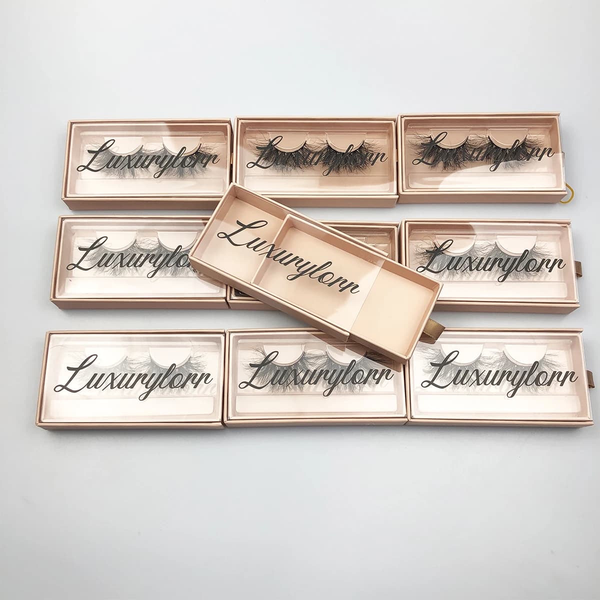 Wholesale Eyelash Case Empty Eyelash Box Packing Faux Eyelashes Makeup Box