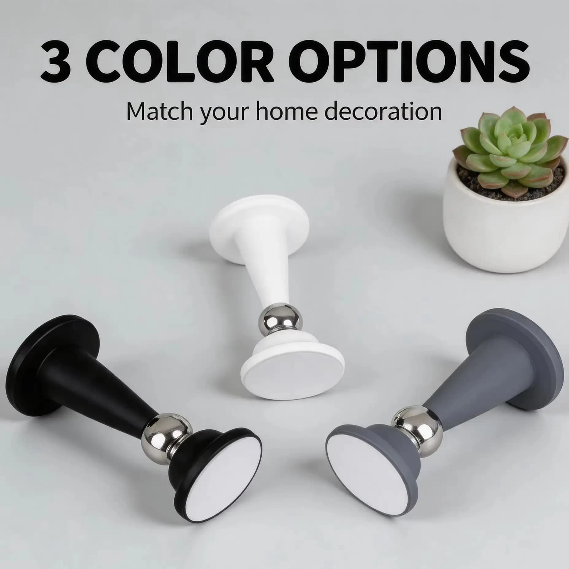 Silicone No-drill Door Stopper/Home Furniture Door Hardware Fitting Accessory Tool Component Part Equipment Kit Set Part New
