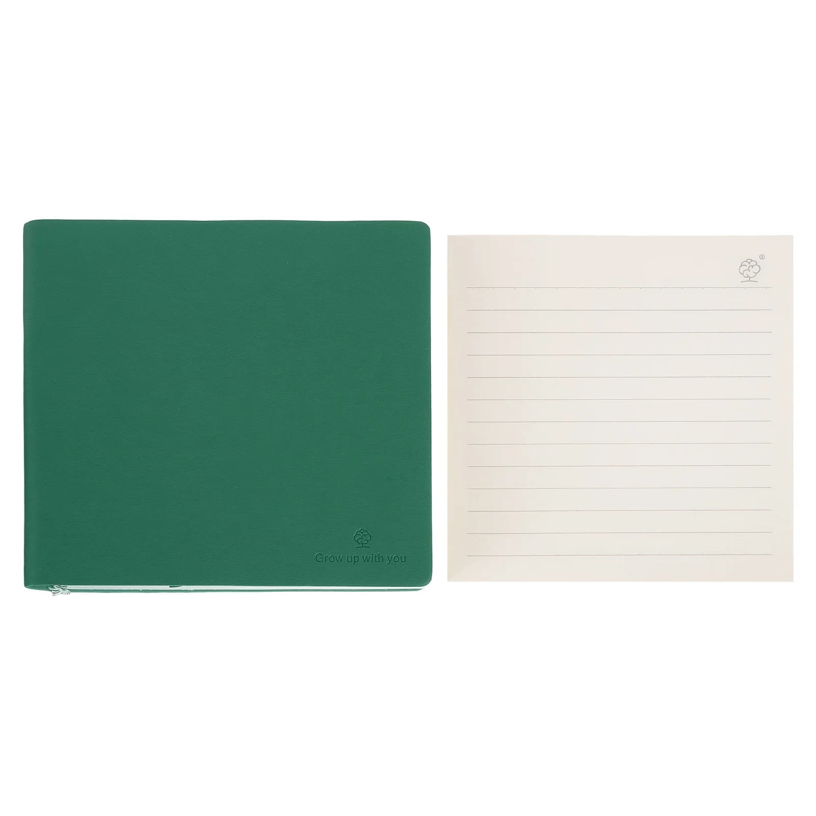 Square Hardcover Notebook 6"x5.6" Leather Small Lined Book Mini 80GSM 100 Sheets/200 Pages Lined Journal Notebook for Writing