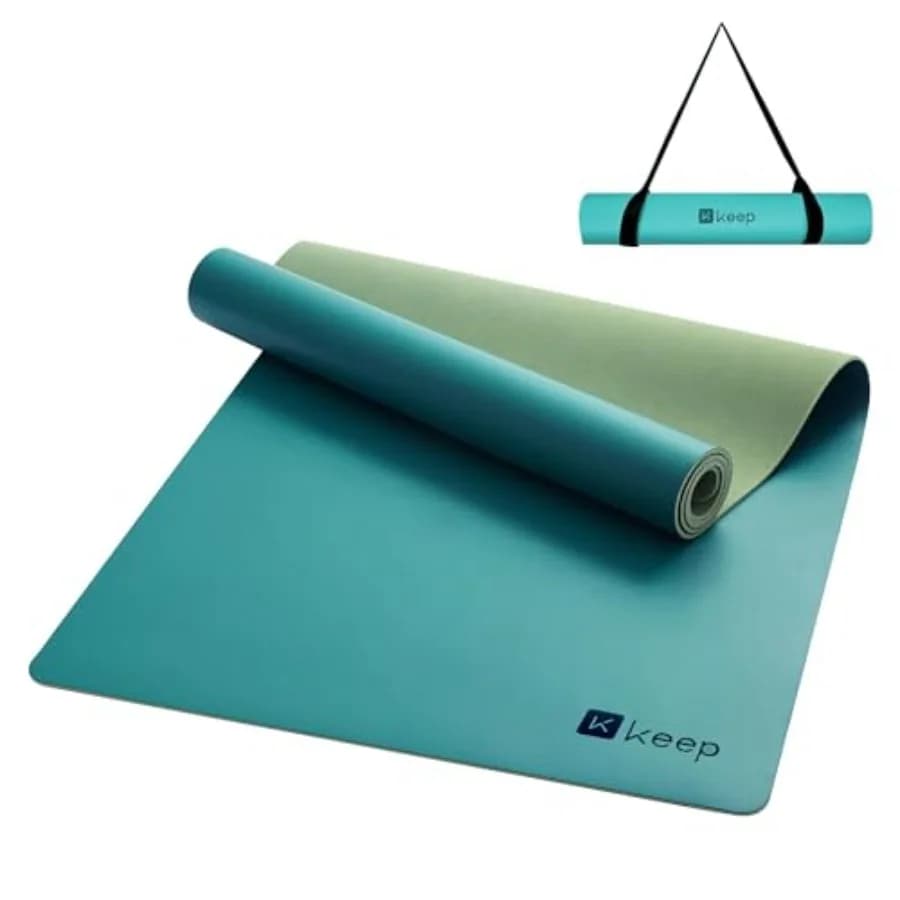 Rubber Yoga Mat for Hot Yoga, Pilates, HIIT - PU Natural Rubber, Black, Sweat Absorbent Non-Slip, 5mm Thick, 72x26 Extra Long W