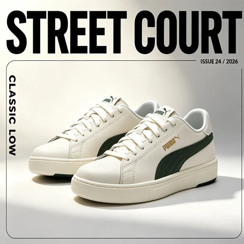 PUMA Unisex Sneakers 374902-13 2026 Summer White Leather Skate Shoes Casual Board Shoes For Men Women