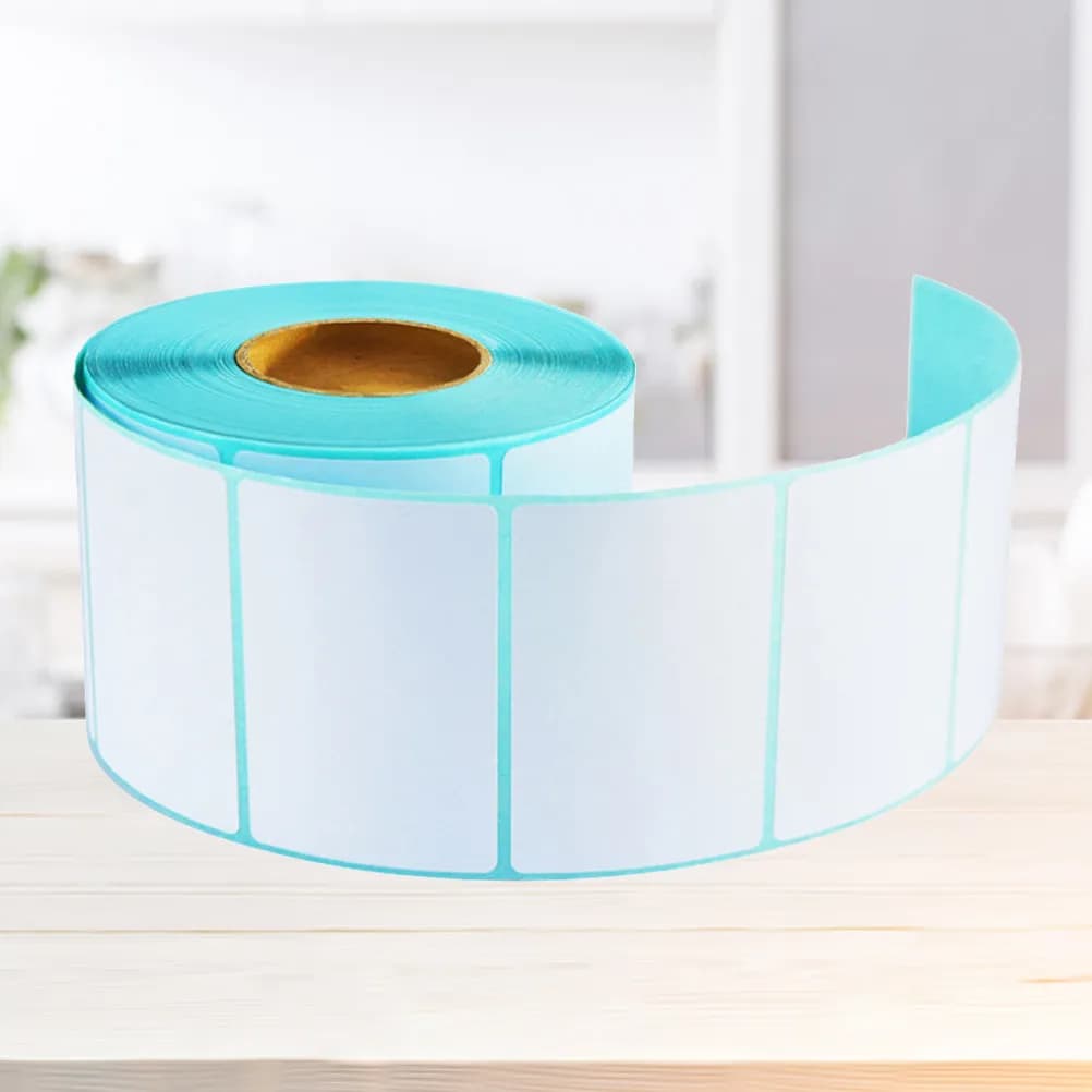 4 Rolls White Paper Thermal Transfer Labels Self Adhesive Stickers for Inventory Control Office Shipping Address File Folder