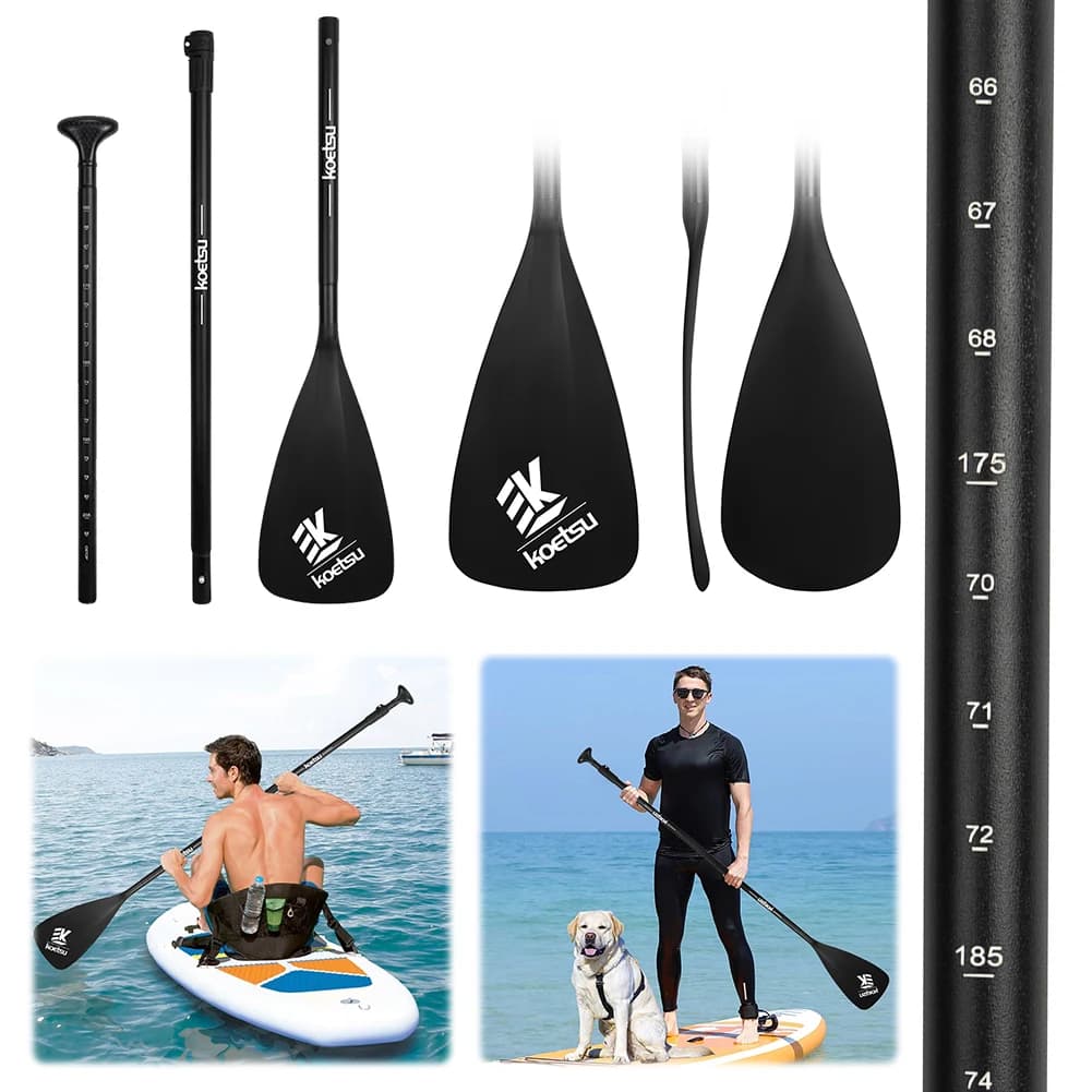 Pagaia da barca per Kayak da 3 pezzi lunghezza regolabile Paddle SUP staccabile Stand Up Paddleboard Paddle per sport acquatici all'aperto