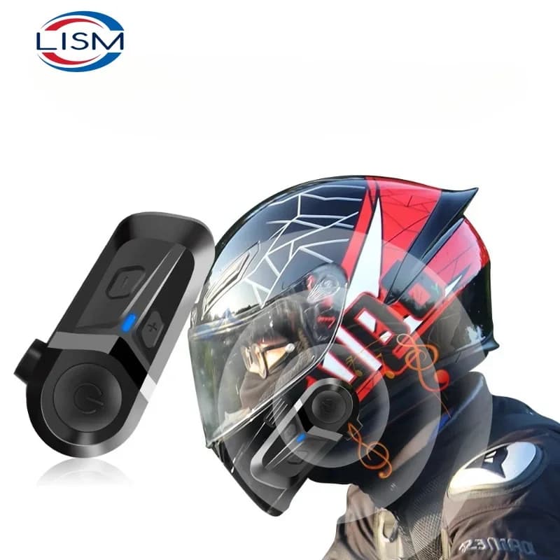 Smartgoor Motorcycle Helmet Headset Bluetooth 5.3 Headphones Wireless Motor Headset Bike Earphone Handsfree Stereo Earbud