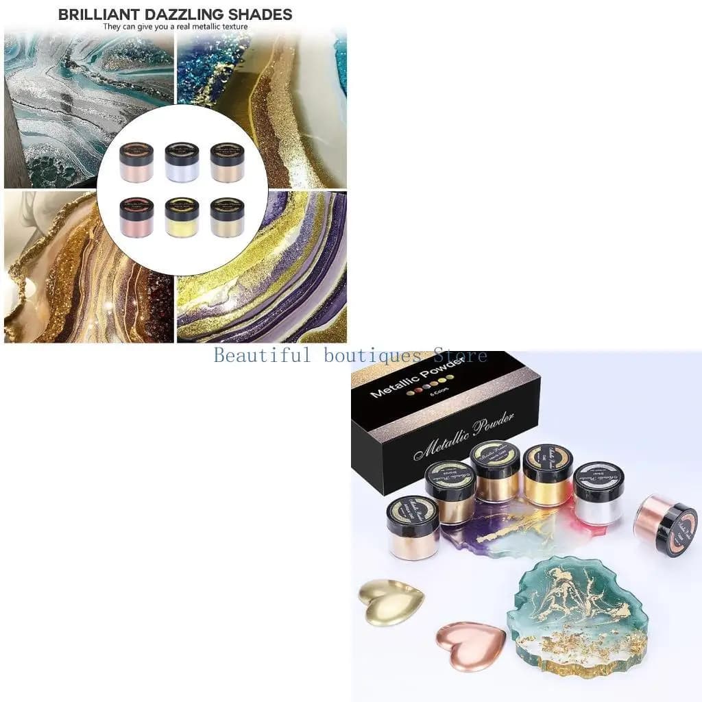 U4LF Sapone colorato con pigmenti metallici in polvere mica per smalto per unghie 20 g/0,7 once 4 colori
