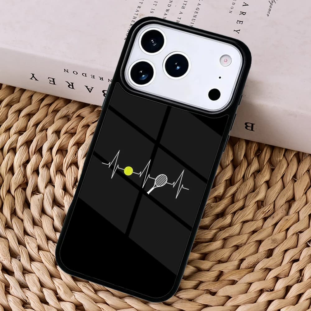 Cover per telefono con design racchetta da tennis e pallina da tennis, nuovo arrivo, compatibile con caricabatterie wireless MagSafe per iPhone 17 Pro Max 16 14 13 12 11 15 Air
