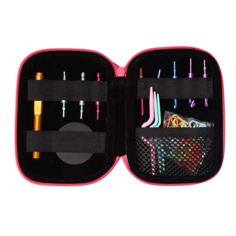Set di aghi per maglione intercambiabili da 8 pezzi Set di uncinetto staccabile Testa per maglieria Aghi ergonomici per uncinetto con morbido colorato