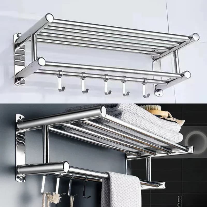 Portasciugamani da bagno in acciaio inossidabile Portasciugamani da bagno per hotel senza perforazione Portasciugamani da bagno
