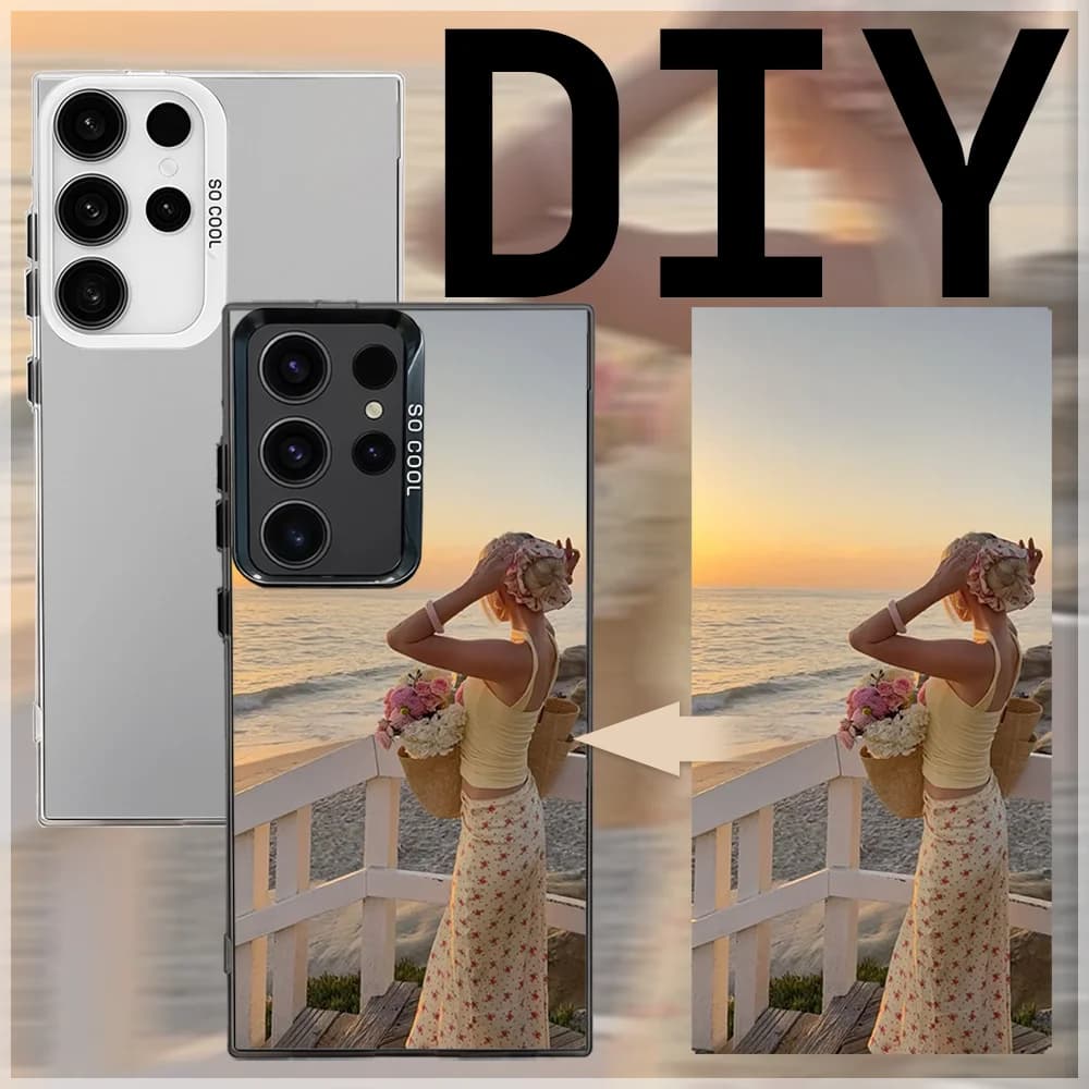 Cover Protettiva Personalizzabile Fai-da-Te per Samsung Galaxy S26 S25 S24 S23 S22 S21 S20 Ultra Edge Plus FE, Custodia Antiurto IMD