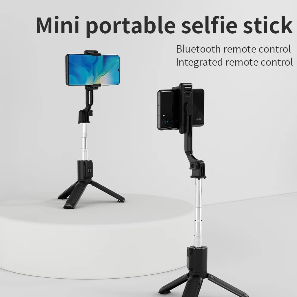 Mini telefono cellulare portatile Selfie Stick Bluetooth telecomando palmare Photo Stick treppiede da tavolo