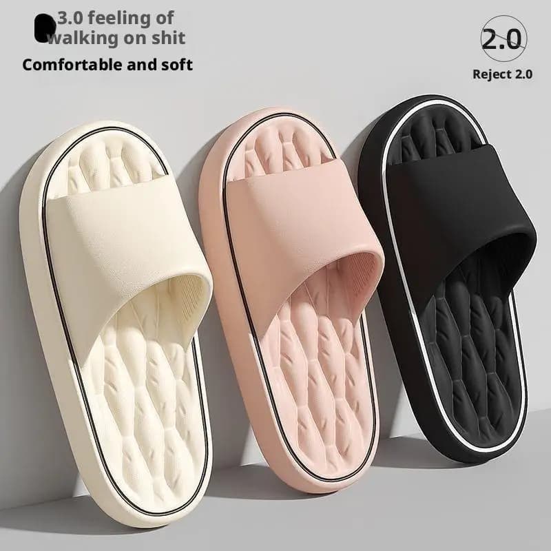 Slippers with torque pattern - Non-slip summer interior slides, soft home shoes in EVA, bathroom sandals for him and for her quick drying