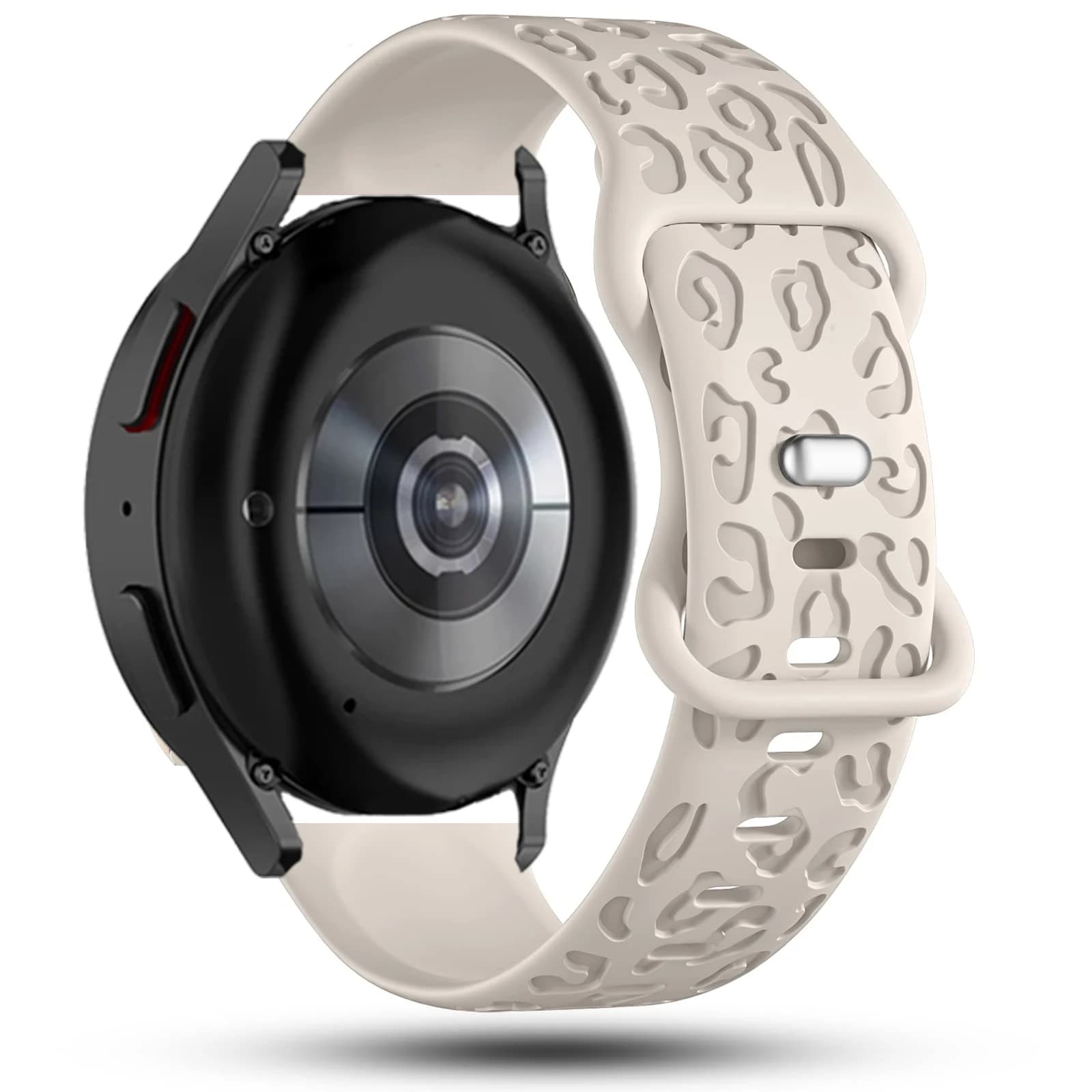 Cinturino inciso per Samsung Galaxy Watch 6/5/4/classic/5/pro/3/Active 2 bracciale in silicone leopardato Huawei gt 2 2e 20mm cinturino
