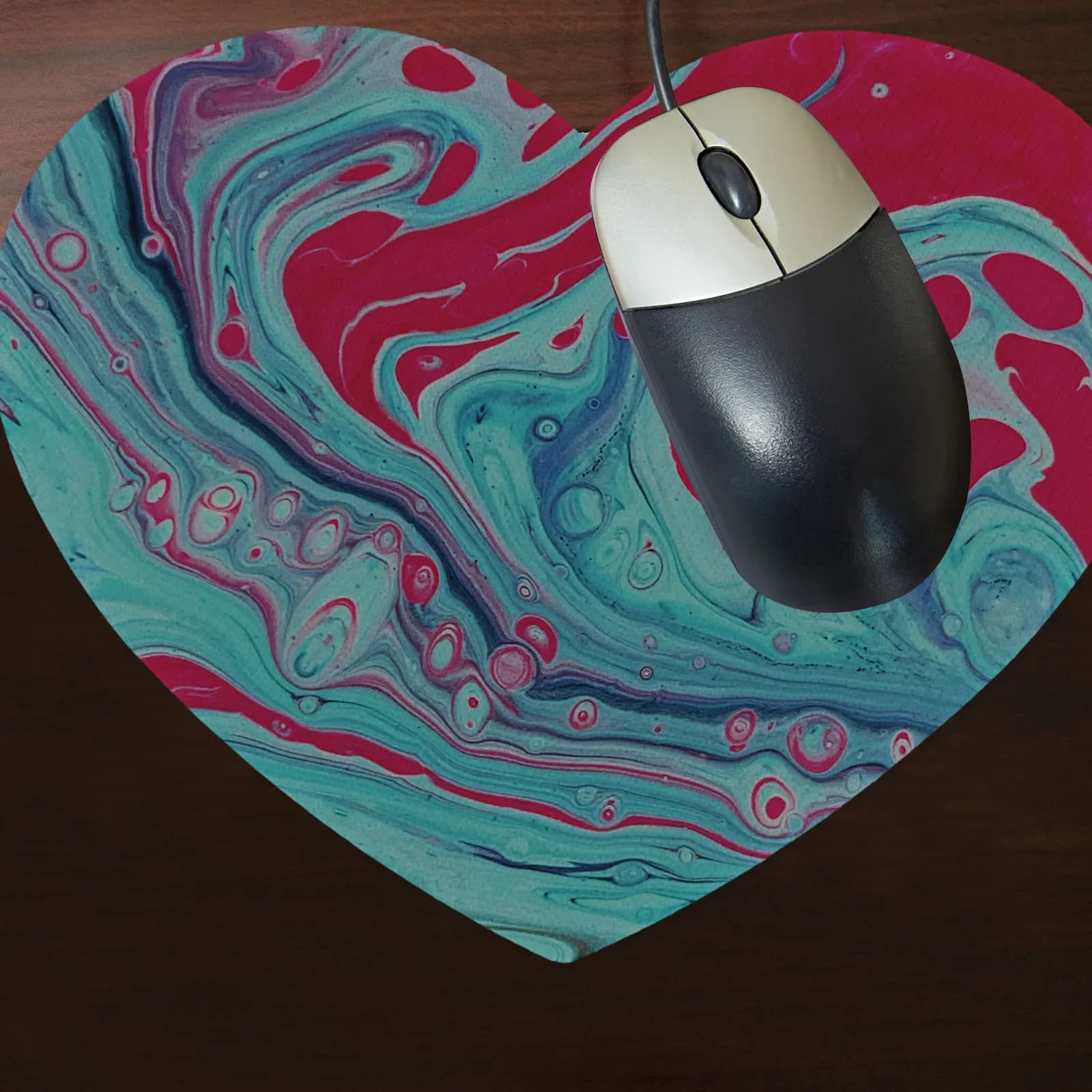 Set di 6 Tappetini per Mouse Sublimabili a Forma di Cuore, Grandi Tappetini Vuoti per Sublimazione Fai-da-Te per Gaming, Ufficio e Computer
