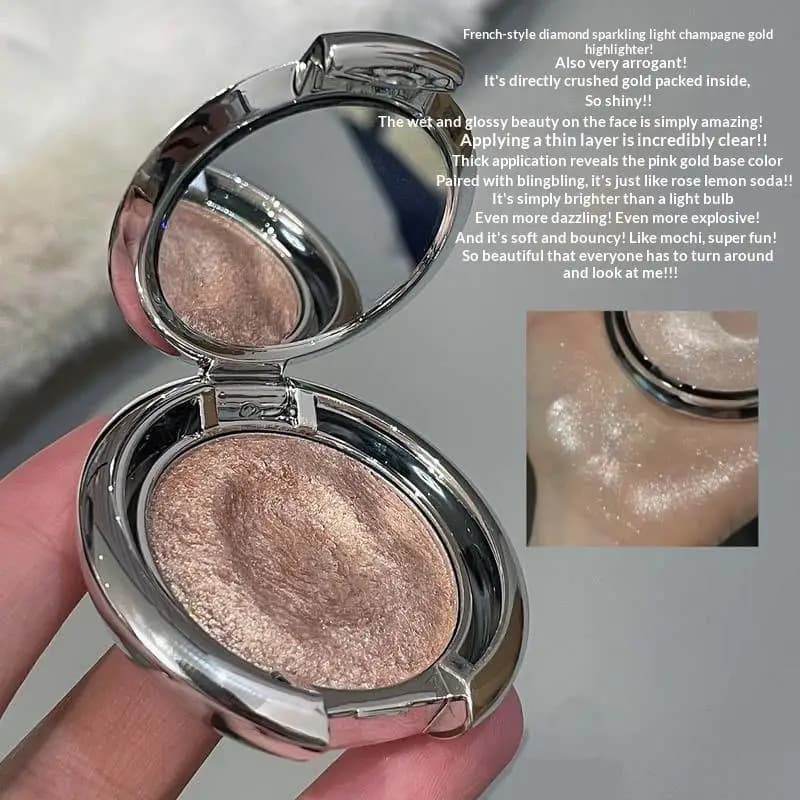 Mascara Illuminante HERORANGE - Pasta Luminosa Perlata Alta Lucentezza, Effetto Patata Schiacciata, Contouring e Illuminante per Trucco