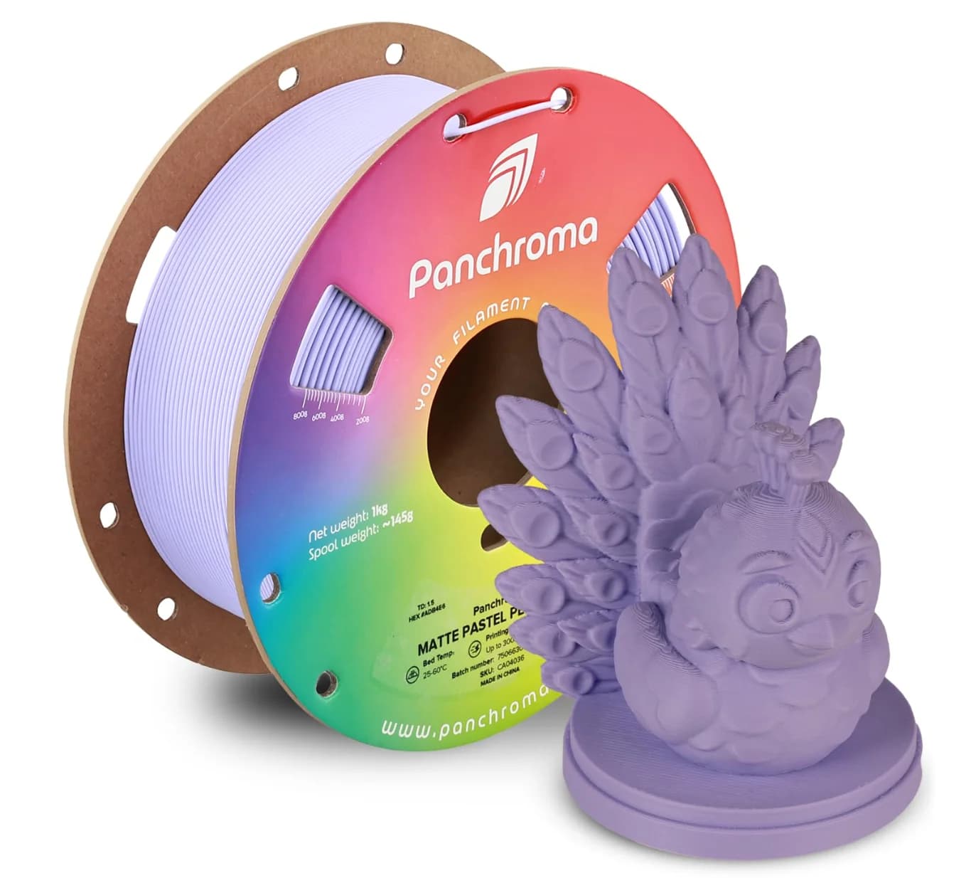 Filament PLA Opaco Polymaker Panchroma, Color Green Pastel 1.75mm 1kg Compatible with Most FDM 3D Printers, 1kg Coil (2.2 pounds)