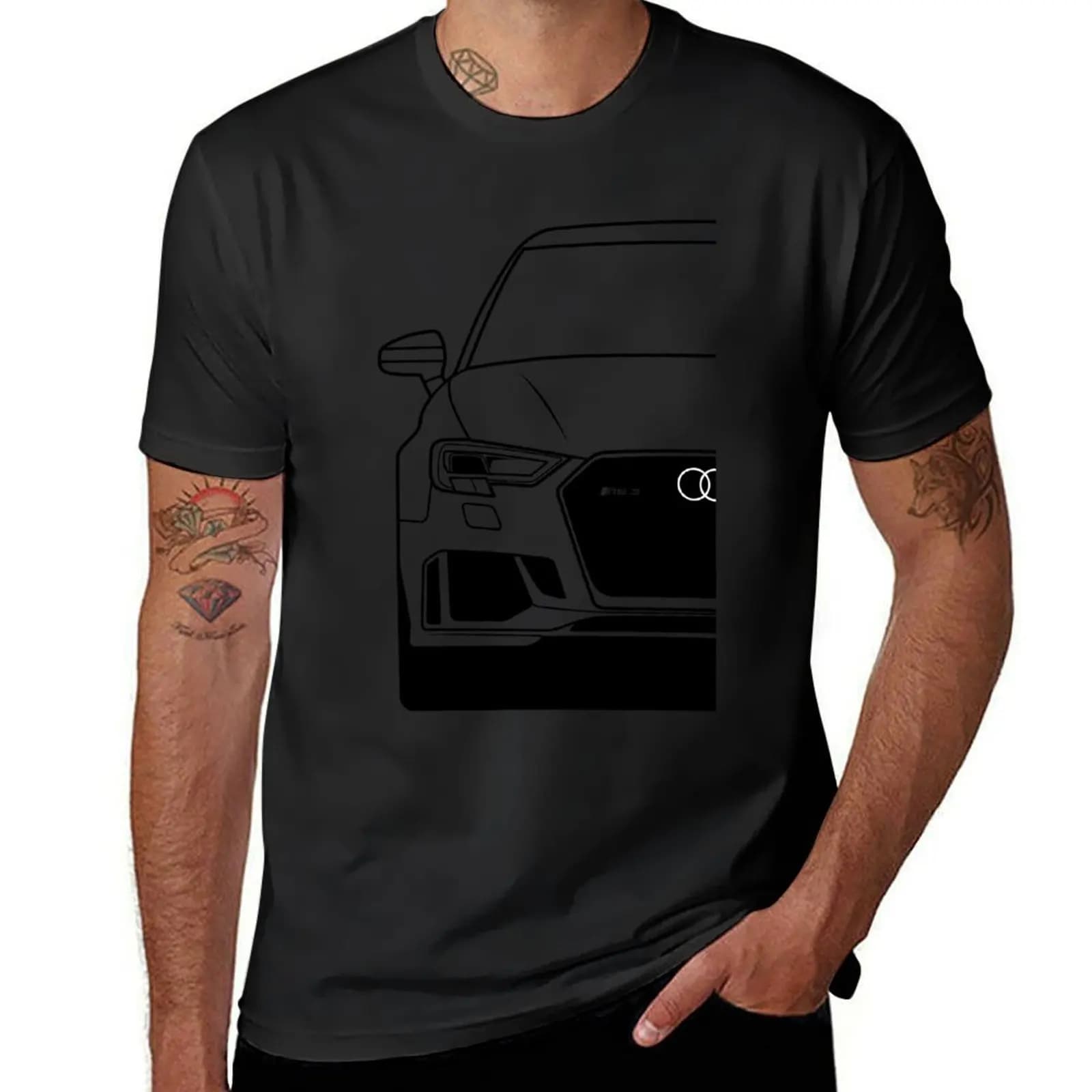 RS3 8V Front T-Shirt kawaii clothes new edition fitted t shirts for men