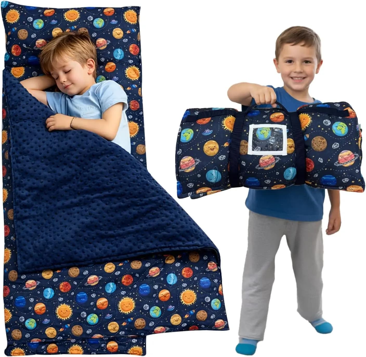 Ultra Soft Sleep Carpet and Laptop for Children with Cushion and Cover, Washable in Washing Machine, in Minky Pile for Asylum, Materna School and Travel