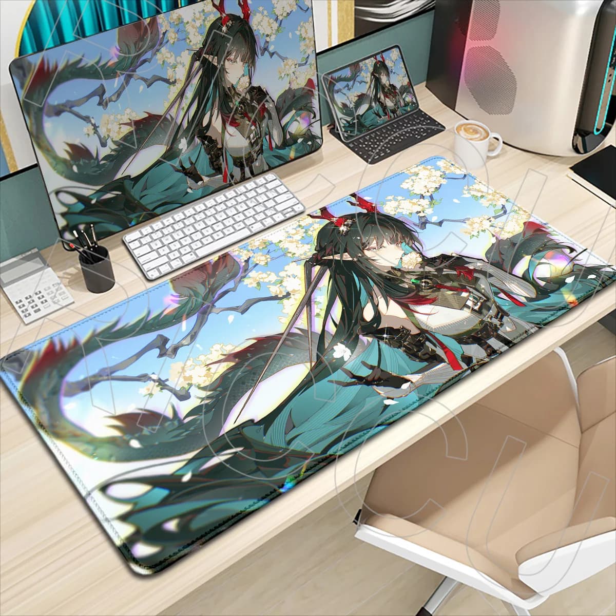 Nuovo tappetino per mouse HD XXL di Arknights Endfield Zhuang Fangyi, grande, carino, anime, per tastiera, gamer, ragazza, tappetino da gioco, protegge il tappeto