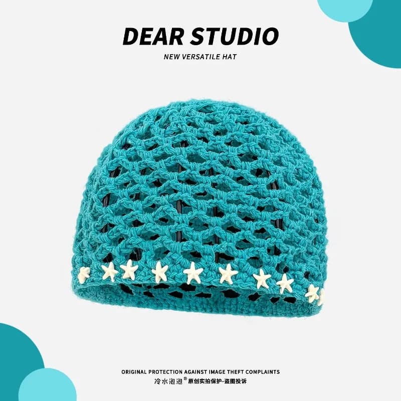 Berretti Traforati Lavorati a Mano con Design Sweet Star per Donne, Cappelli Primaverili ed Estivi Traspiranti e Versatili