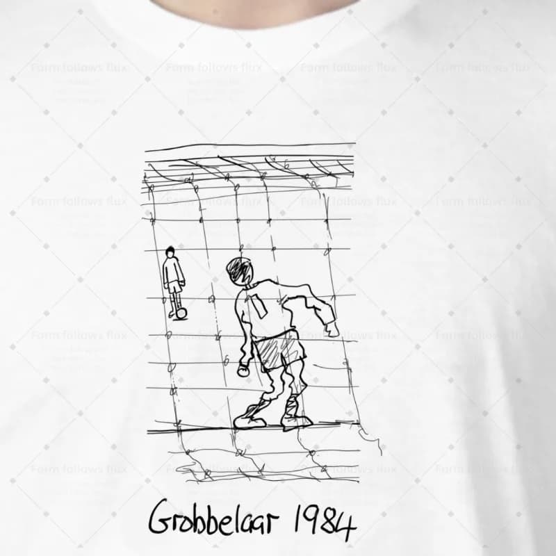 T-shirt con cappuccio da uomo 2026 Grobbelaar 1984 – Merseyside Red Football Club, stile fumetto disegnato a mano, unisex, taglie S-6XL, taglie forti F