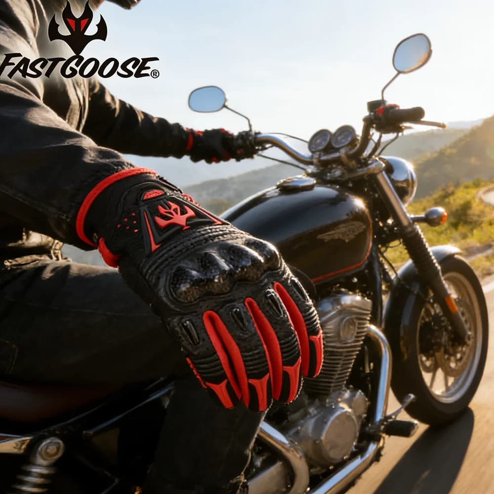 Guanti da moto FASTGOOSE traspiranti touchscreen per motocross | Guanti Protettivi Estivi per ATV, MX, Dirt Bike, MTB, per Uomo e Donna