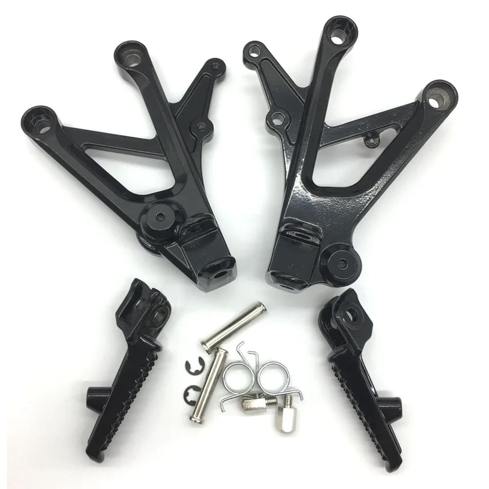 Per Honda CBR600 F4I 1999-2006 Moto Nero Anteriore Rider Pedane Poggiapiedi Staffa Fit