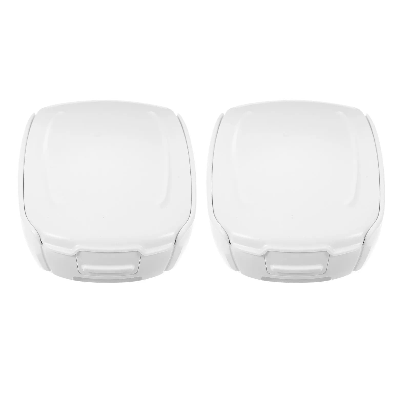 2Pcs Hearing Aid Protective Case Shockproof Splashproof Hard Storage Box Cushioned Waterproof Travel Organizer Pocket Size
