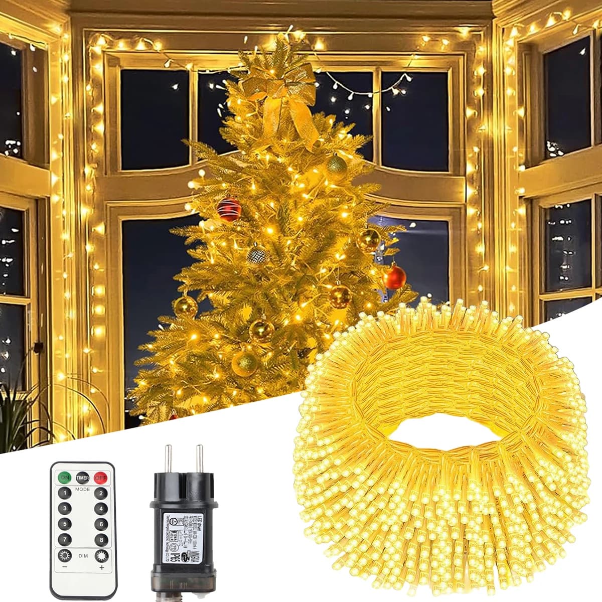 10M-100M String Lights Led Fairy Lights Christmas Garland For New Year Party Outdoor Garden Street Christmas Tree Decoration