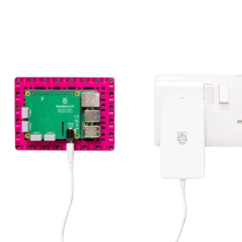 Raspberry Pi Build HAT Expansion Board with Power Supply for Controlling Building Blocks Motors and Sensors