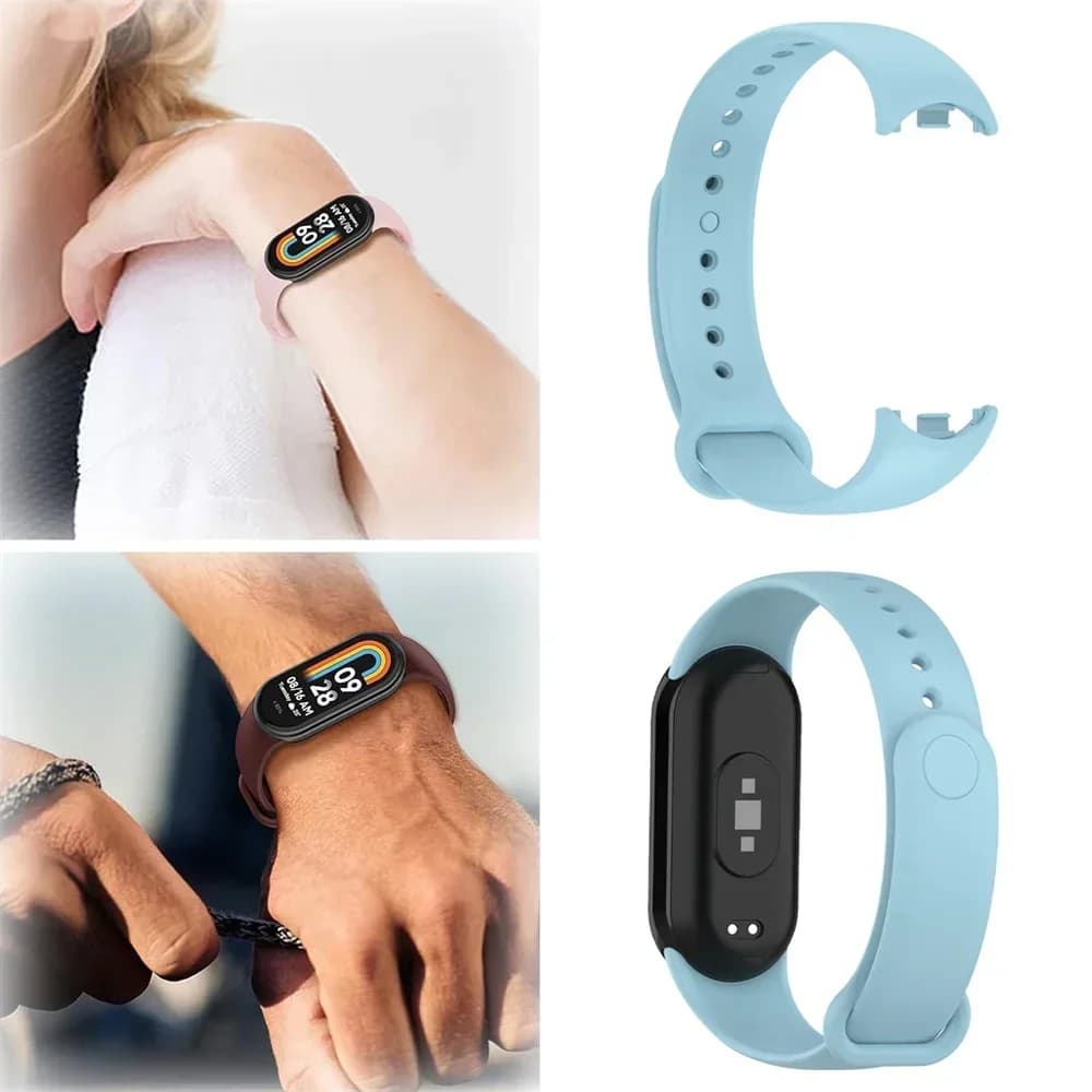 Strap for Mi Band 8 xiaomi 9 NFC Bracelet Sports Belt Silicone Replacement Smartwatch Bracelet Xiaomi Mi Band 9 8 Strap