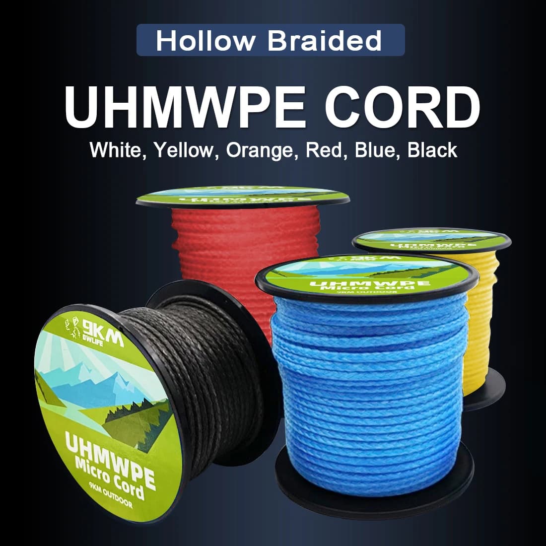FishTrip 45KG~340KG UHMWPE Cord Dyneema Rope Fishing Assist Cord Abrasion Resistance Low Stretch Replacement Line