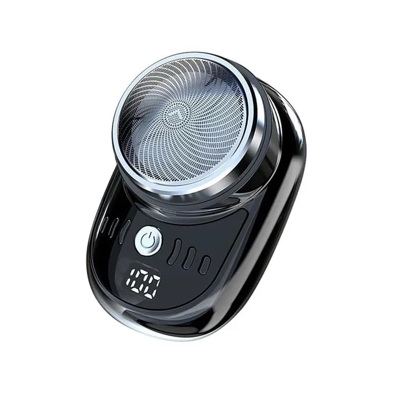 Rasoio Elettrico Ricaricabile USB con Display Digitale, Portatile da Viaggio per Uomo, Rasoio Staccabile per Barba e Capelli