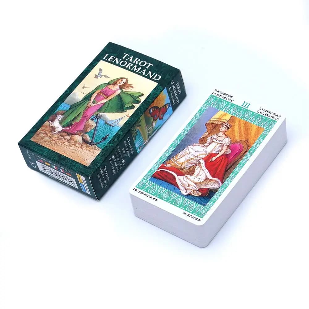 Tarocchi Lenormand 10.3*6cm Mazzo di 78 Carte Strumento di Divinazione e Predizione del Futuro - Multilingue
