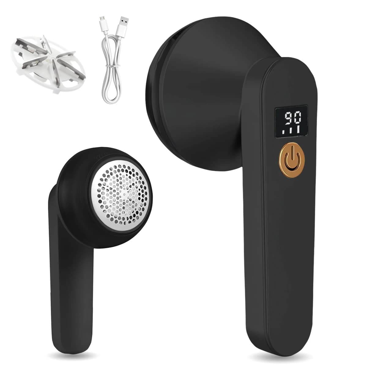 USB Rechargeable Digital Display Clothing Hair Remover - Portable Fabric Shaver and Clothing Trimmer, Sock Hair Remover