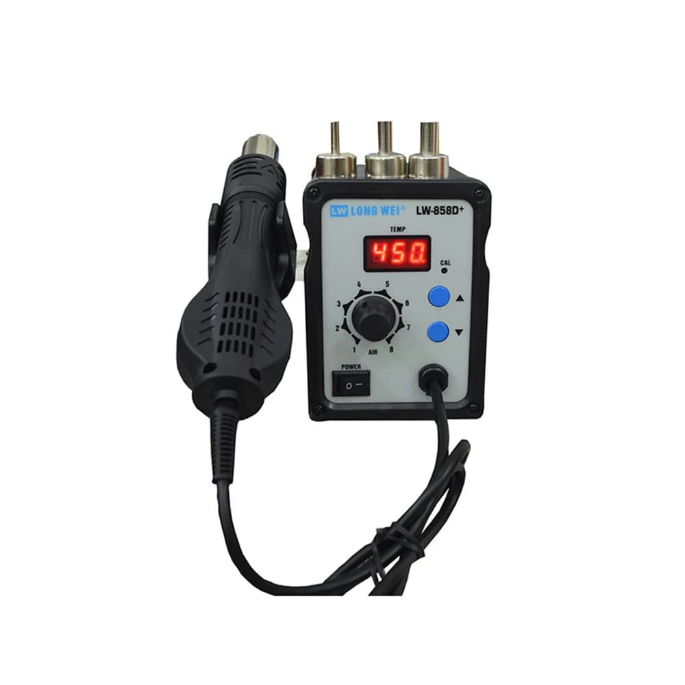 LW-858D+700W Stazione dissaldante antistatica digitale senza piombo per rilavorazione ad aria calda Pistola ad aria calda per riscaldamento