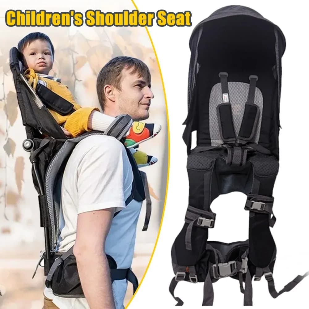 Infant Hiking Backpack Carrier Shoulder Saddle Seat With Metal Lining Rain Cover Baby Travel Carrier For Outdoor Hiking Trip