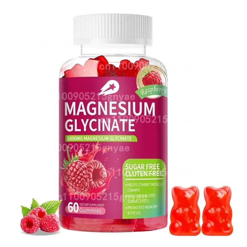 Glycine magnesium gumella, magnesium supplements for adults containing vitamin B6 and magnesium strawberry flavor for children