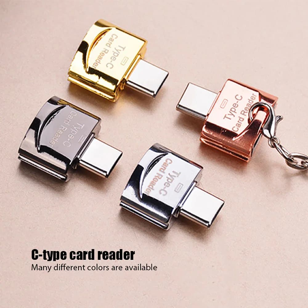 High Speed OTG Type-C To Micro SD TF Smart Memory Card Reader Adapter Compatible with Phone Laptop PC Mac Computer