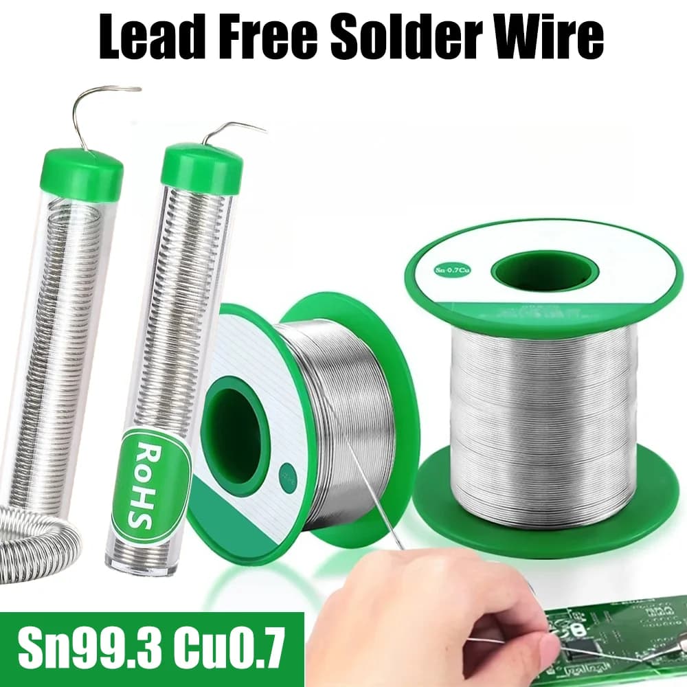 Filo per Saldatura Senza Piombo 250/10G Sn99.3cu0.7 0.5/0.6 0.8/1.0/1.2/1.5/2.0mm con Nucleo in Resina, Strumento per Riparazioni con Saldatore